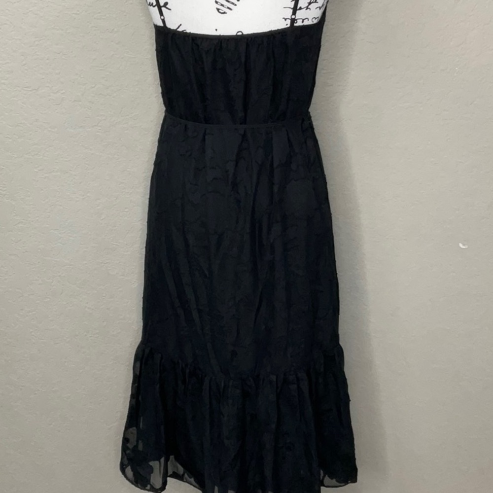 283 - Sam Edelman NWT Black Spaghetti Strap Tiered Midi Dress, Size 2 - Picture 4 of 7